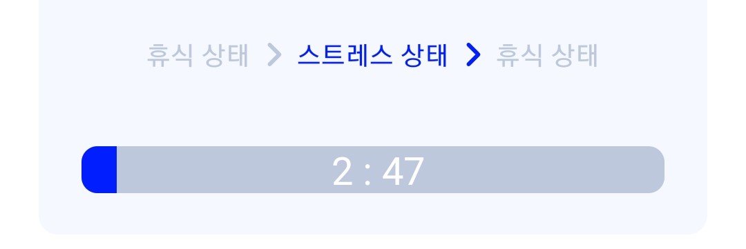 측정 단계 및 남은 시간 표시